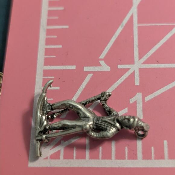 Vintage 925 Sterling Silver Snow Skier 3D Charm/Pendant - Picture 2 of 4